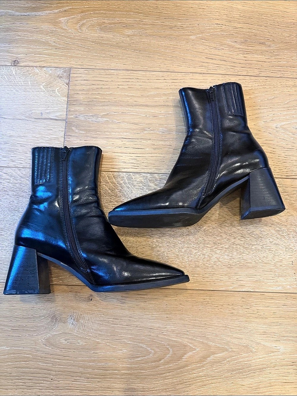 Jeffrey Campbell Slique Black Heeled Ankle Boots US 7.5